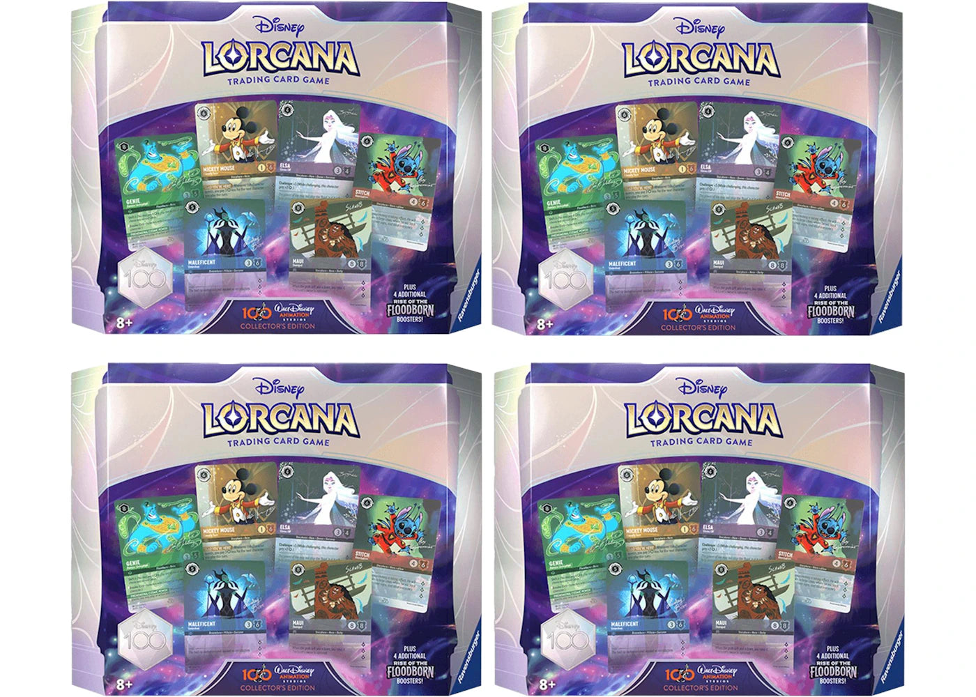 Disney Lorcana TCG Disney100 Collector's Edition Rise of the Floodborn Booster Pack 4x Lot -1