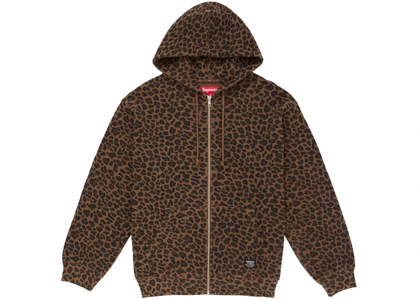 Supreme Hooded Zip Up Thermal (SS25) Leopard -1