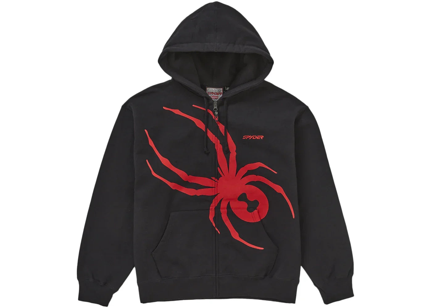 Supreme Spyder Zip Up Hooded Sweatshirt Black -1