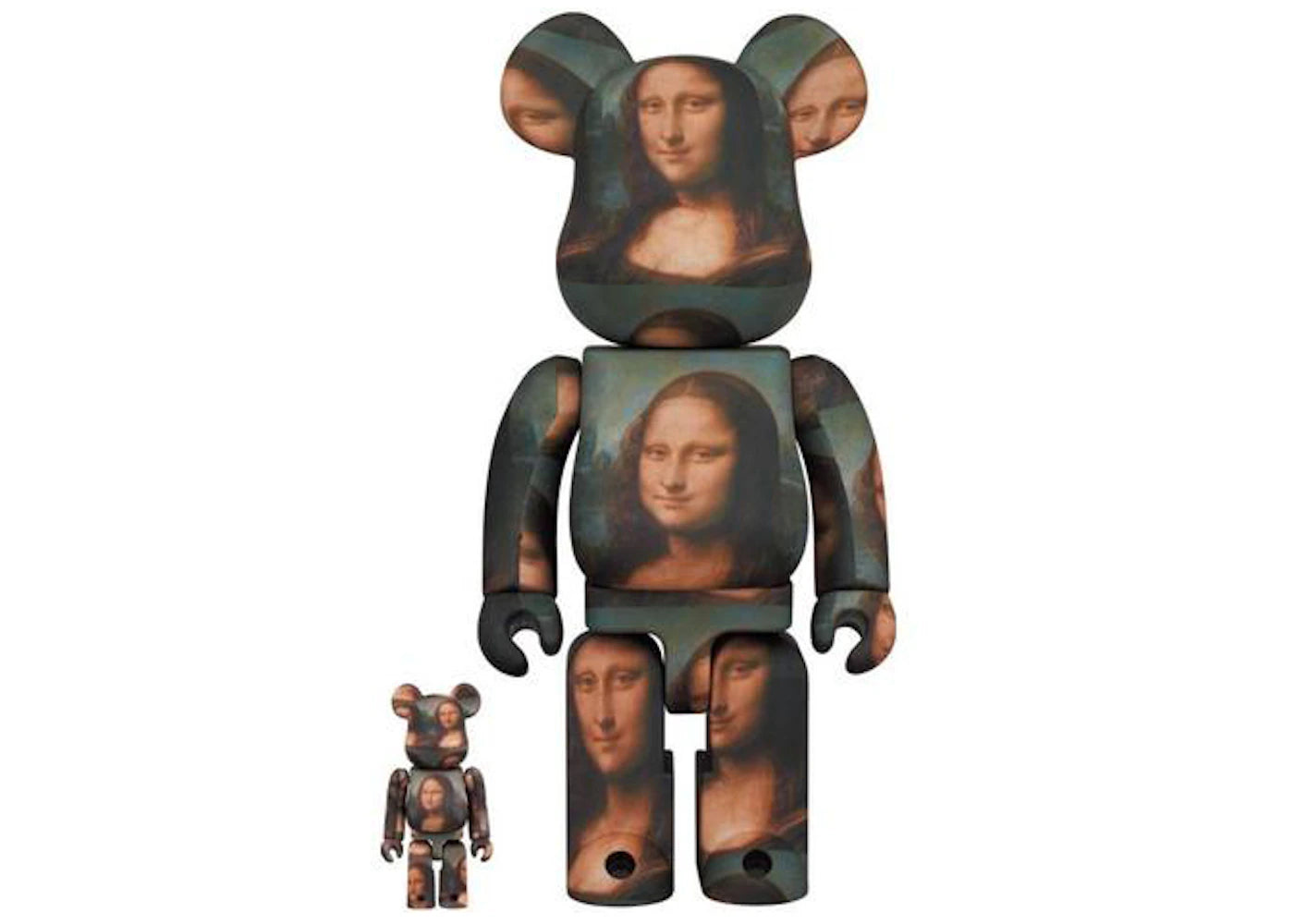 Bearbrick Leonardo De Vinci Mona Lisa 100% & 400% Set -1