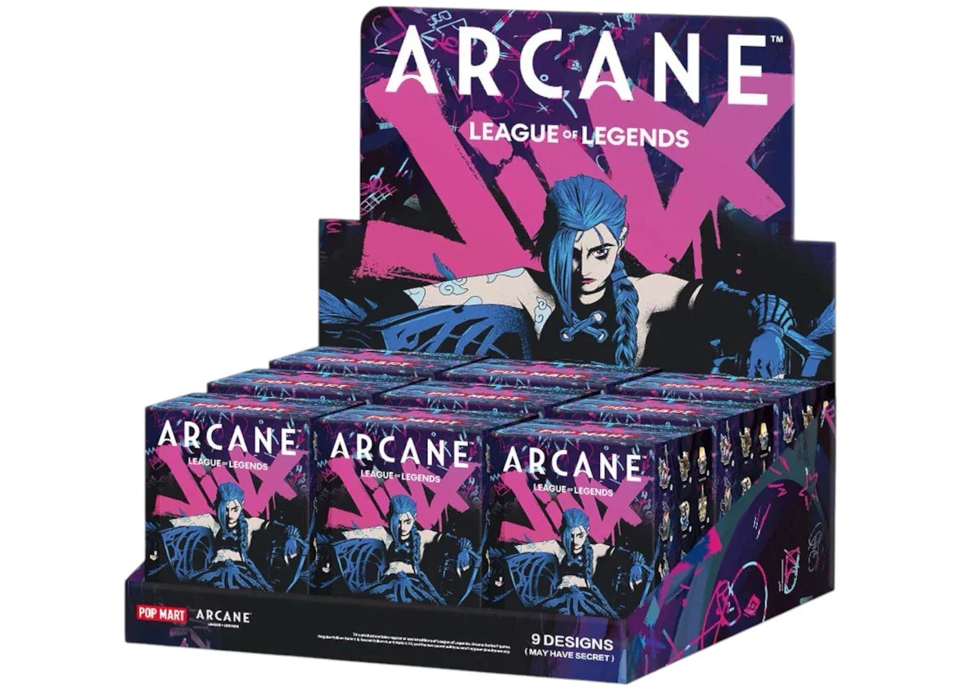 Pop Mart League of Legends Arcane Series Figures Sealed Case (9 Blind Box)-1