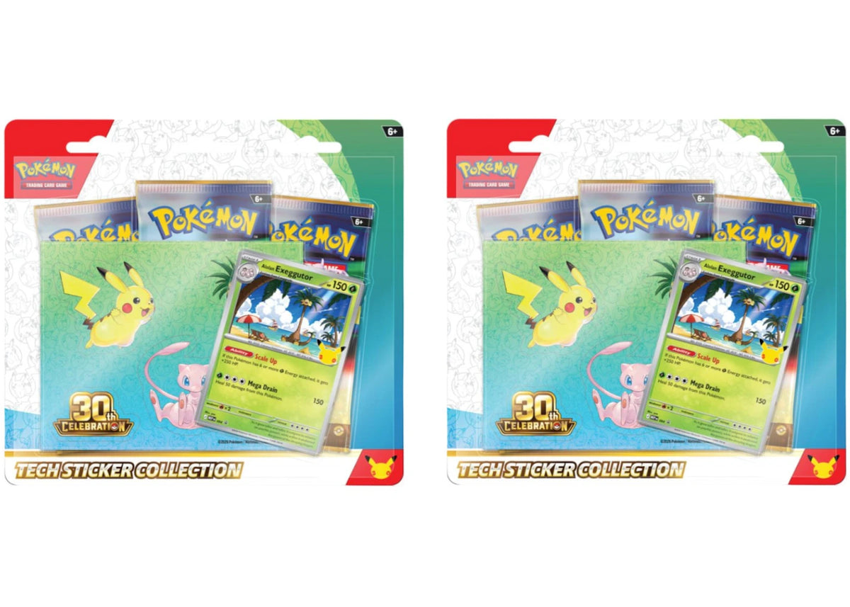 2026 Pokémon Mega Evolution 30th Celebration Tech Sticker Collection : Exeggutor Promo 2x Lot -1