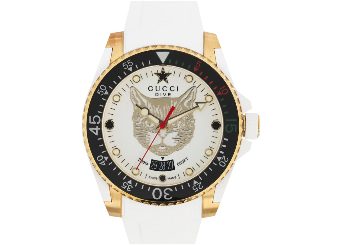 Gucci Dive Silicone YA136322 (White Matte) -1