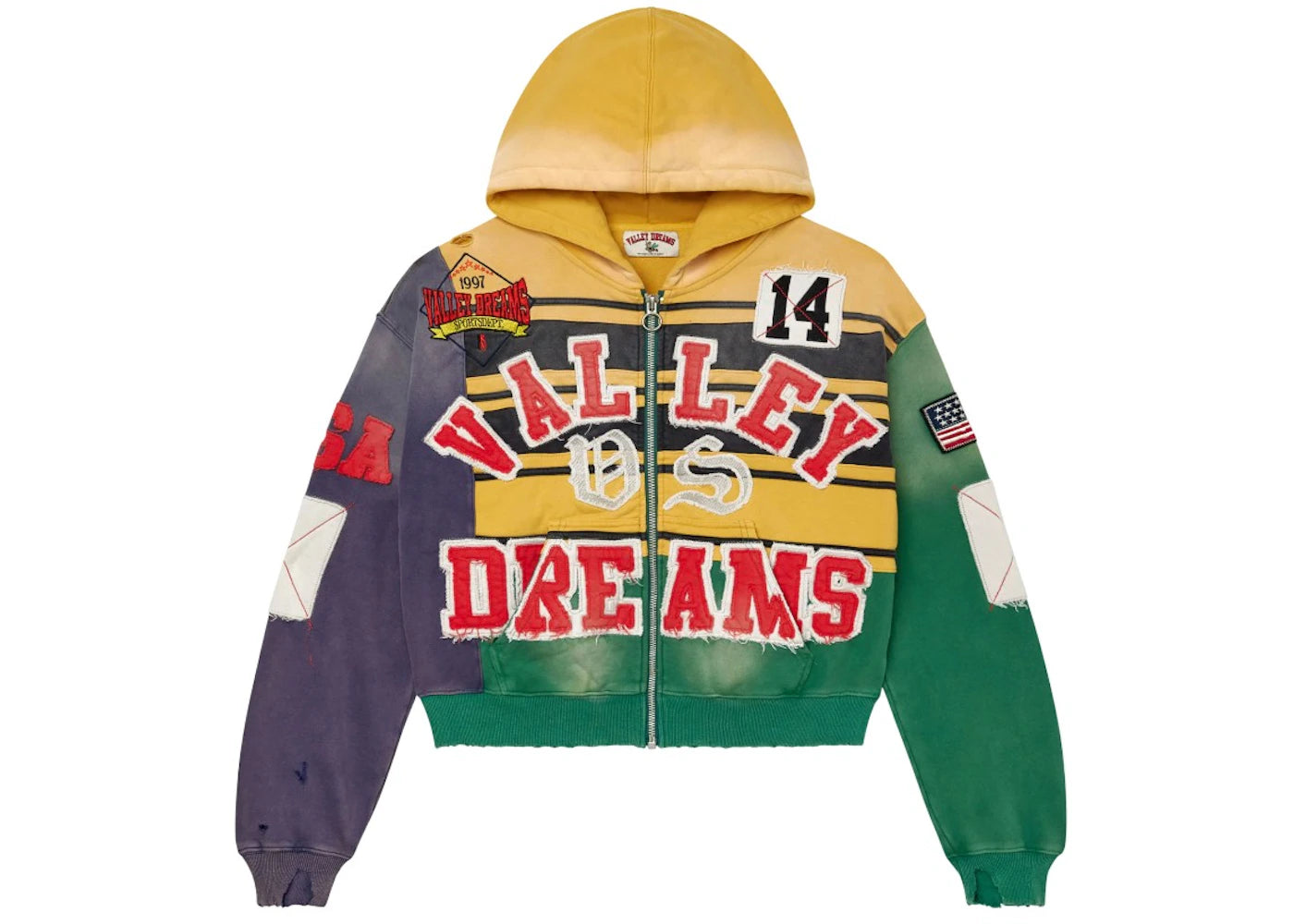 Vale Forever Collage Zip Up Top Mardi Gras -1