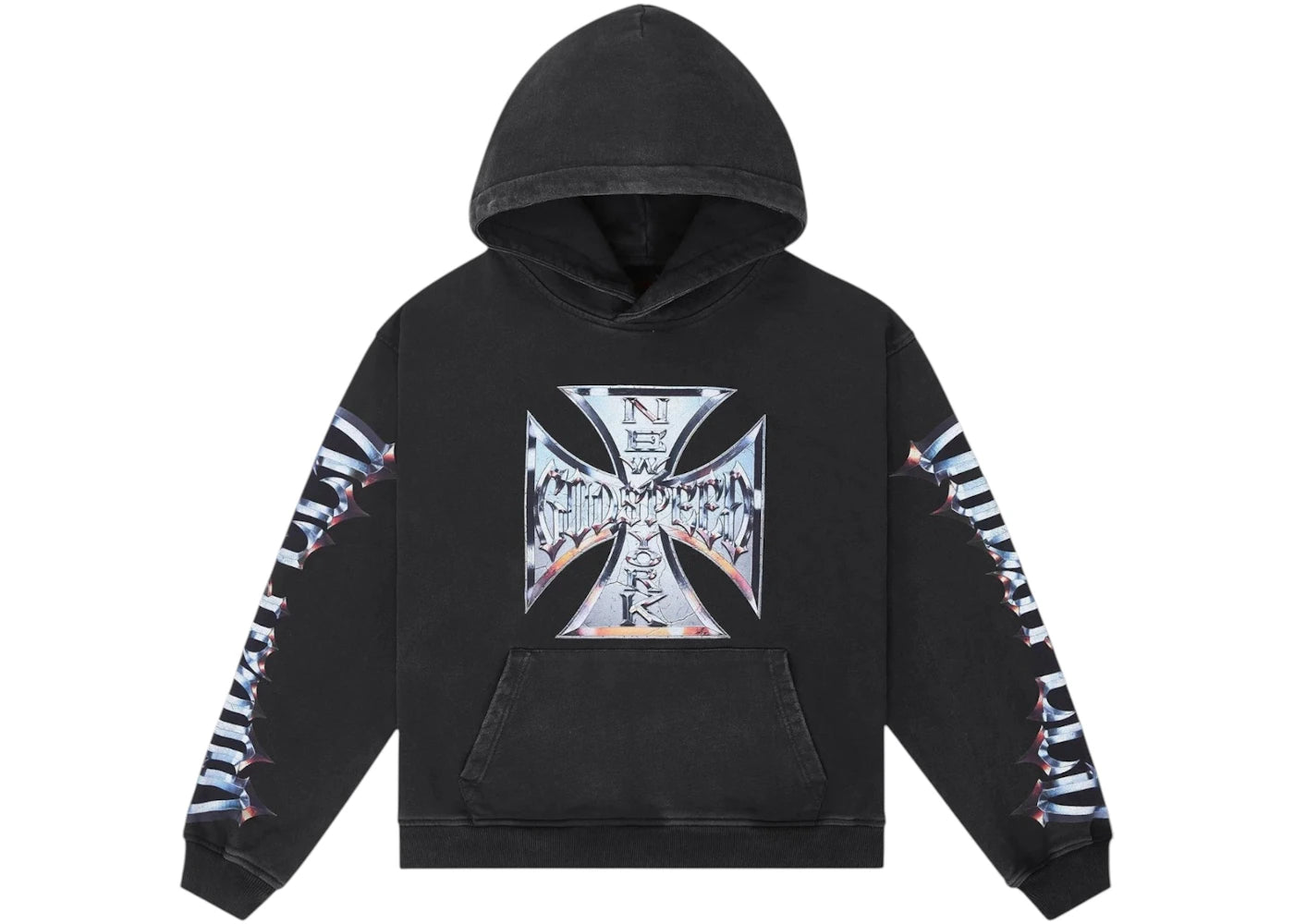 Godspeed Chrome Motto Hoodie Black Wash -1
