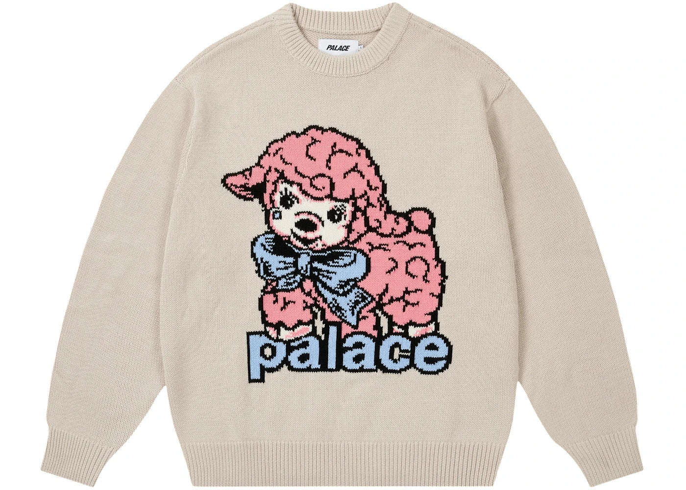 Palace Lamb Knit Sweater White -1