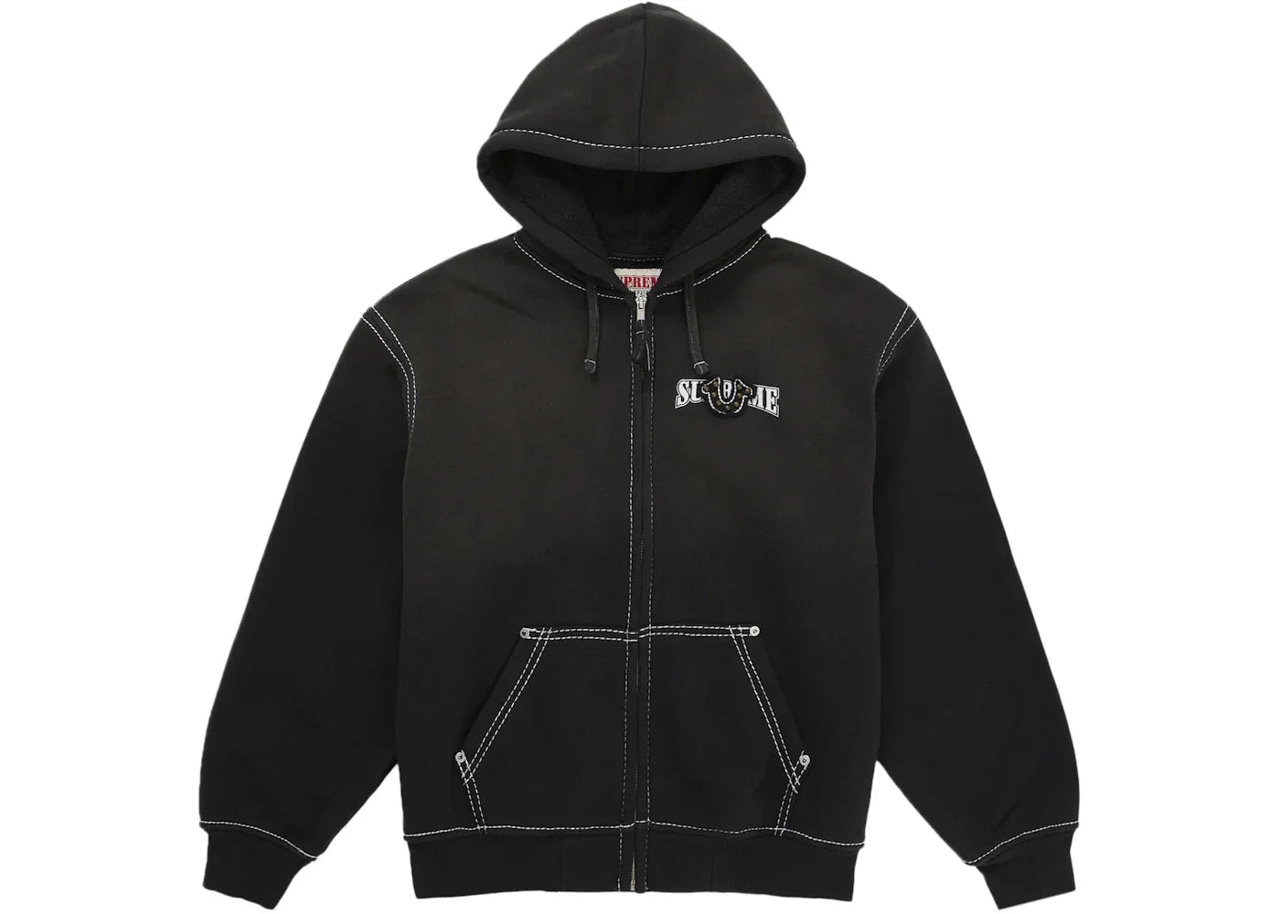 Supreme True Religion Zip Up Hooded Sweatshirt (FW25) Black -1