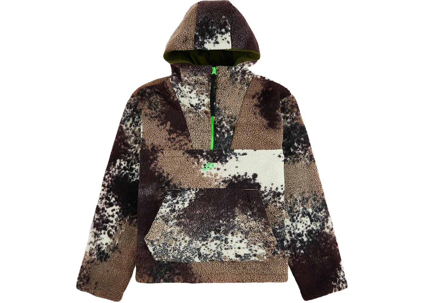 Nike Sportswear Sport Essentials Half-Zip Hoodie Ironstone/Green Strike/Green Strike -1