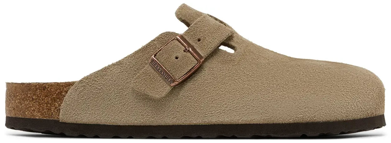 Birkenstock Boston Soft Footbed Suede Taupe