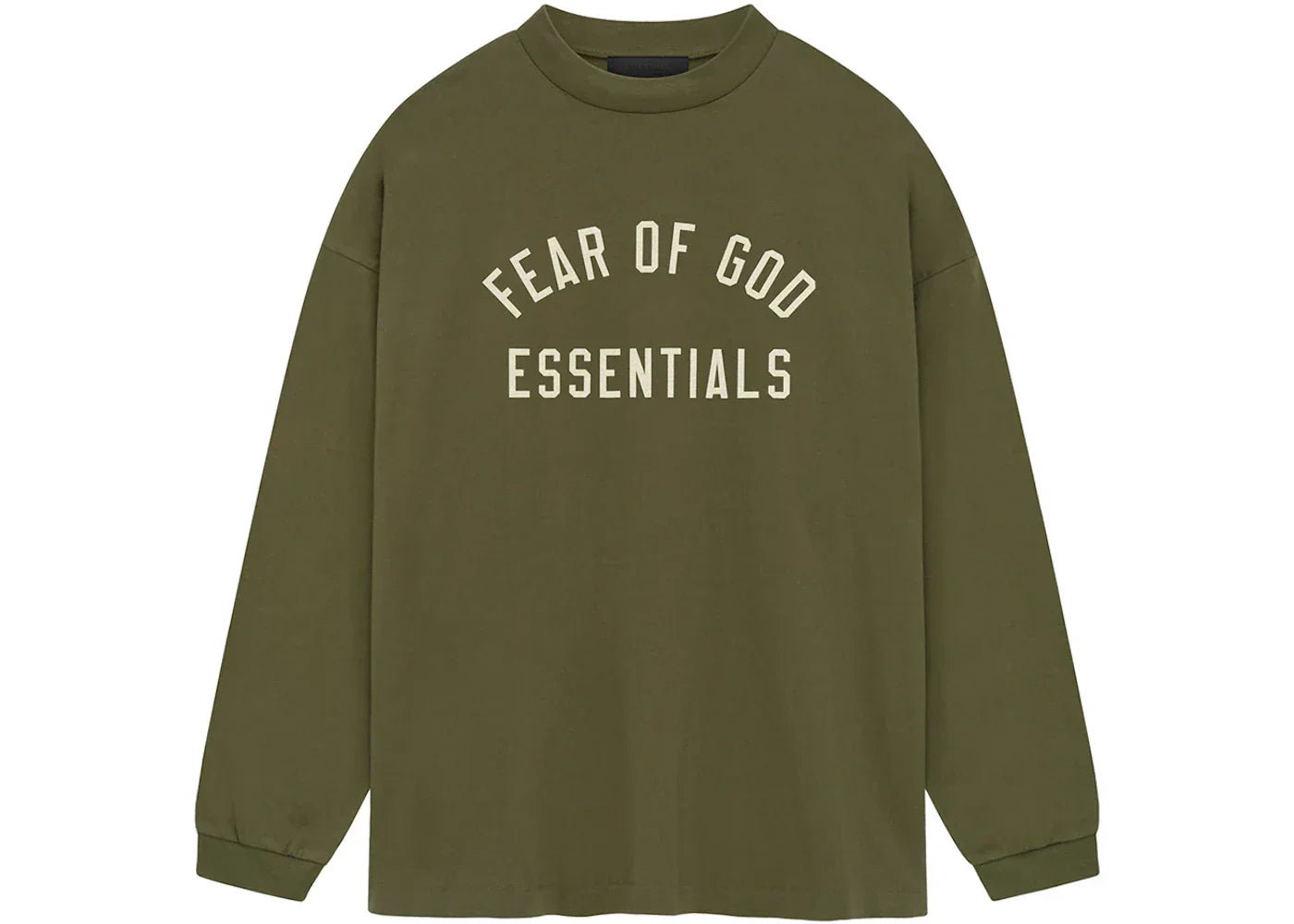 Fear of God Essentials Jersey Long Sleeve Tee Military -1