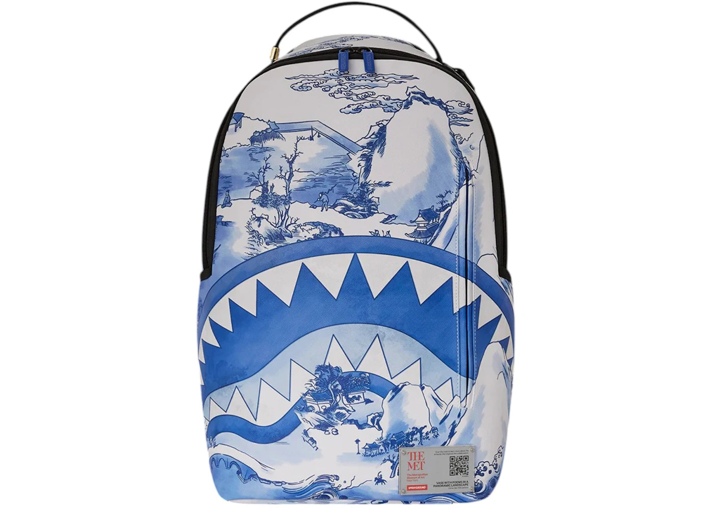 Sprayground The Met Chinese Landscape Backpack White/Blue -1