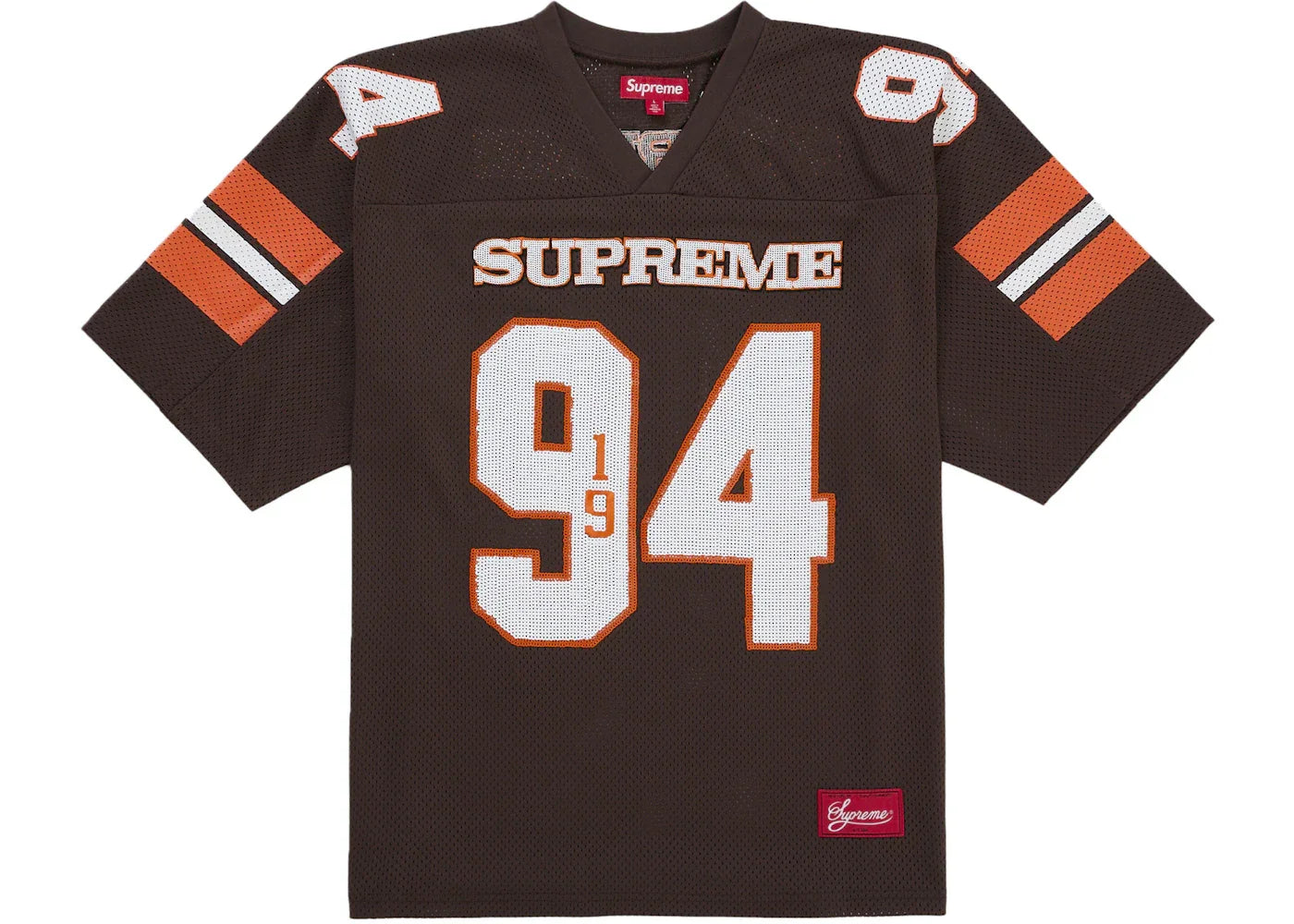 Supreme Sequin Football Jersey Brown -1