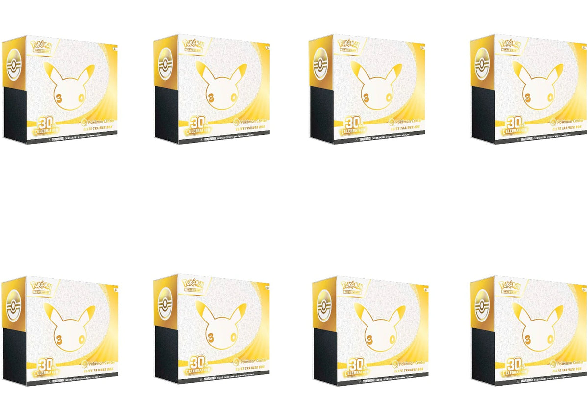 2026 Pokémon Mega Evolution 30th Celebration Pokemon Center Elite Trainer Box 8x Lot -1