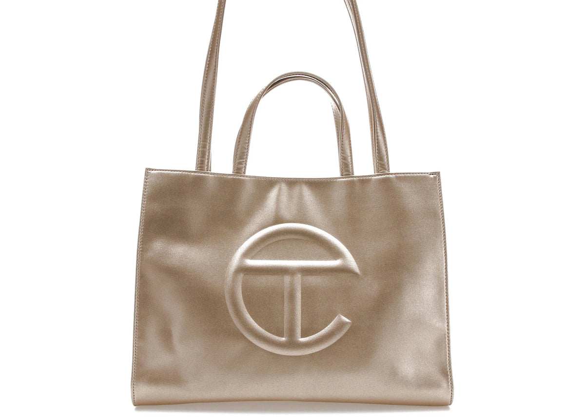 Telfar Shopping Bag Medium Gold -1