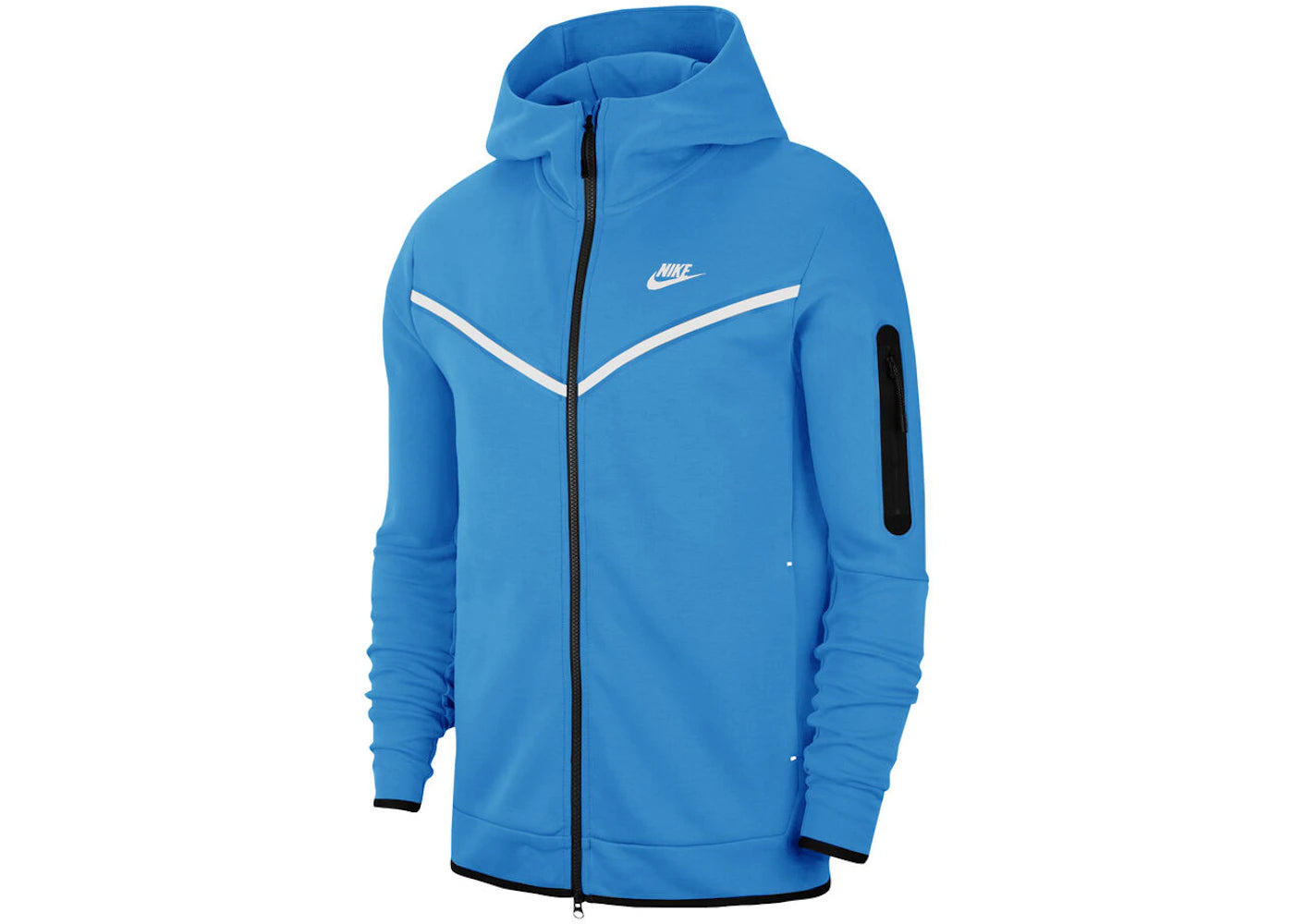 Nike Sportswear Tech Fleece Full-Zip Hoodie Blue White -1