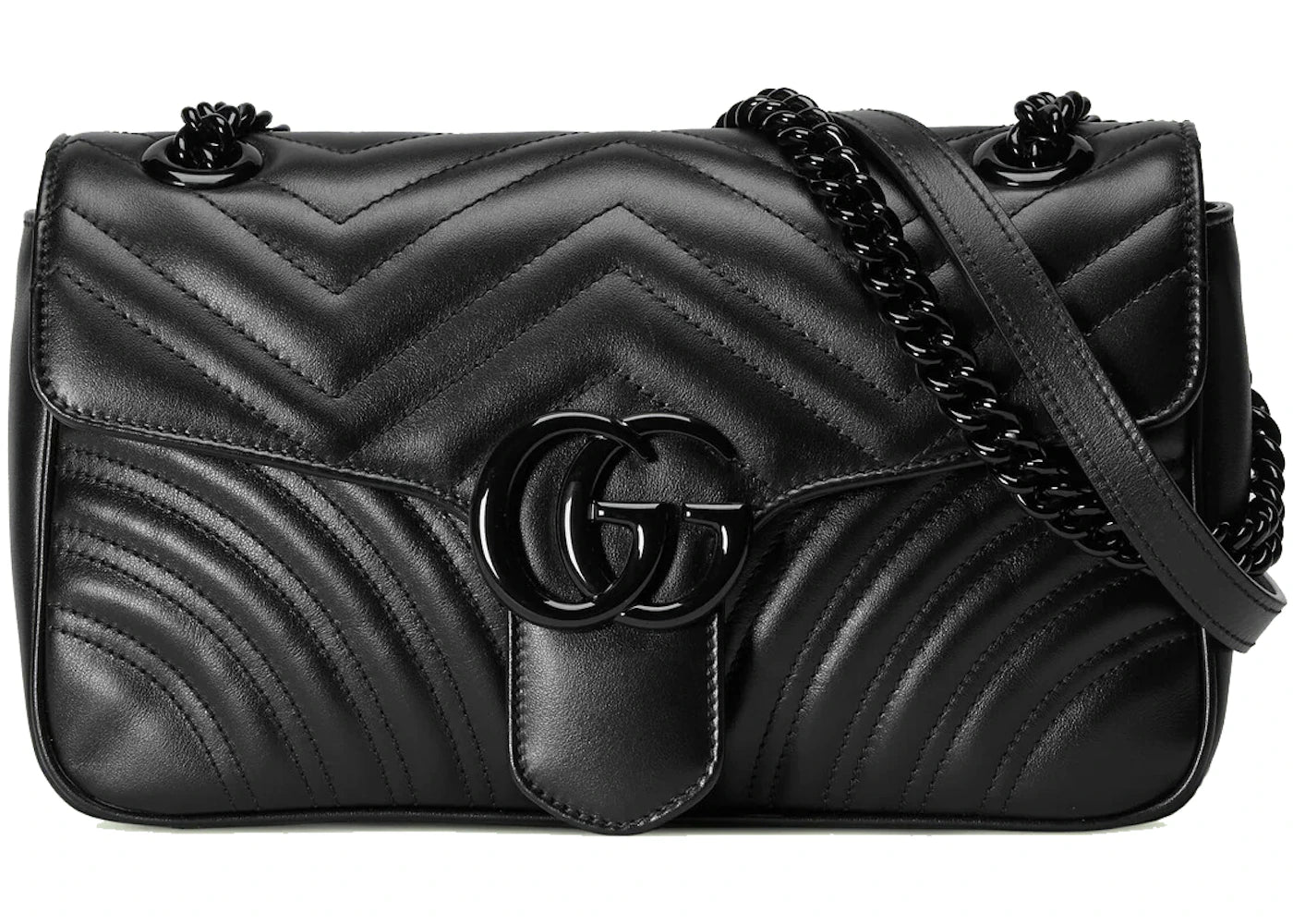 Gucci GG Marmont Matelasse Shoulder Bag Small Black/Black -1