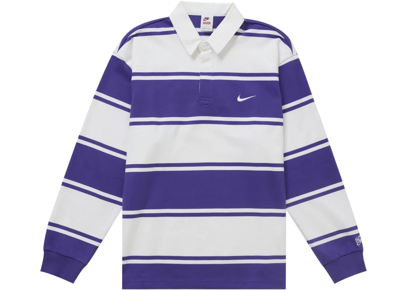 Supreme Nike Stripe Rugby Purple -1