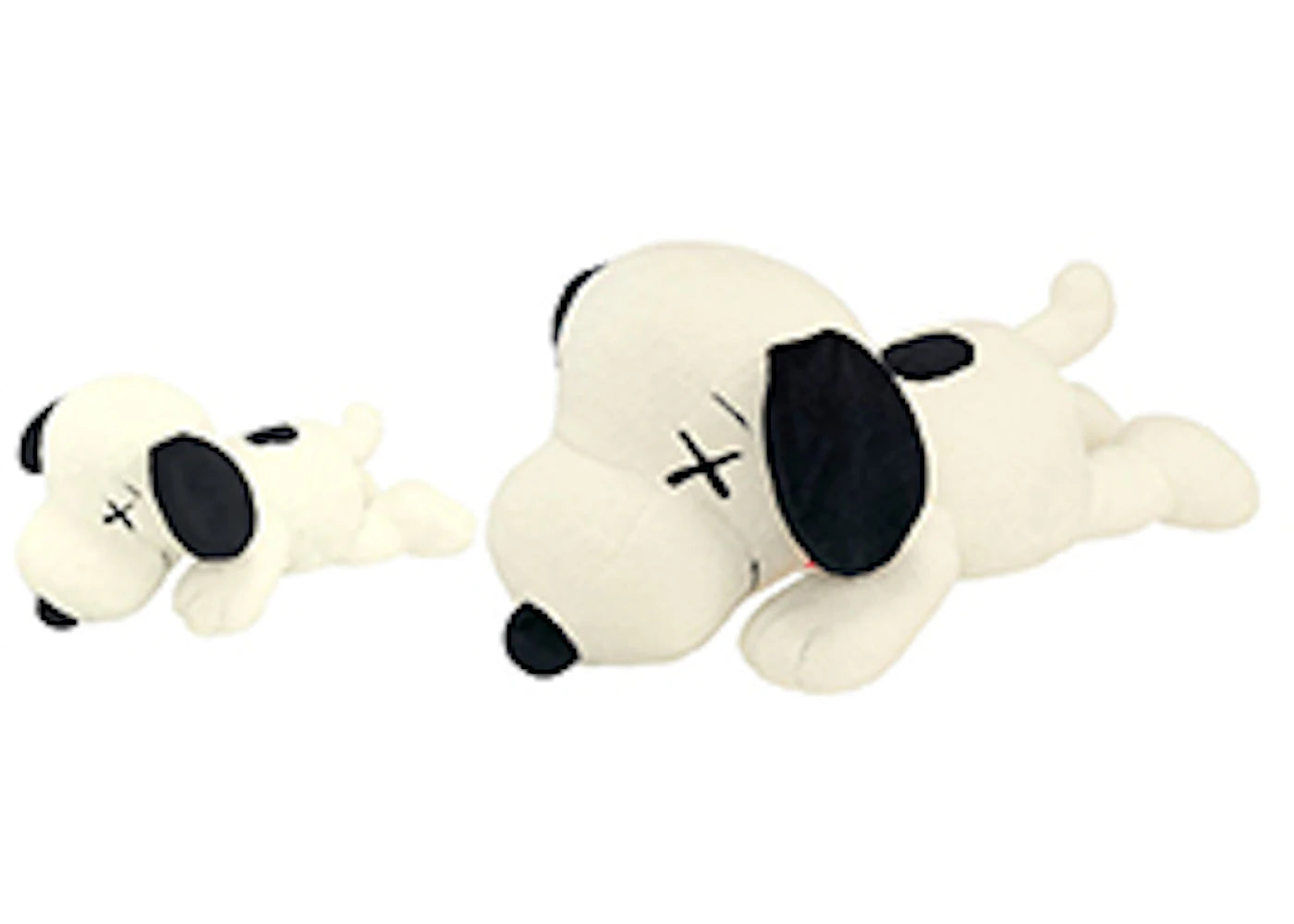 KAWS x Uniqlo x Peanuts Snoopy Plush Set (Small + Medium) White -1