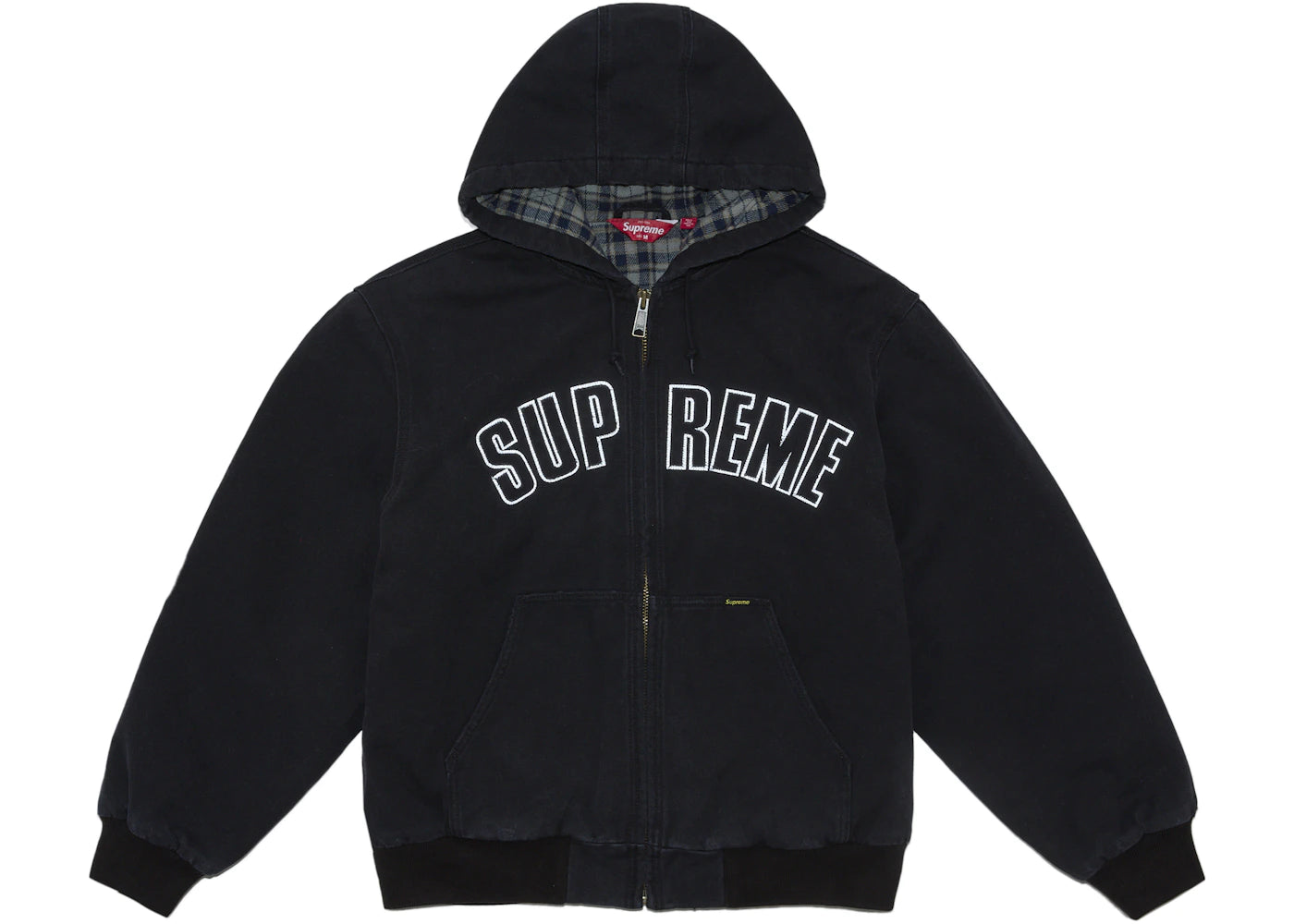 Supreme Reflective Arc Hooded Work Jacket Black -1