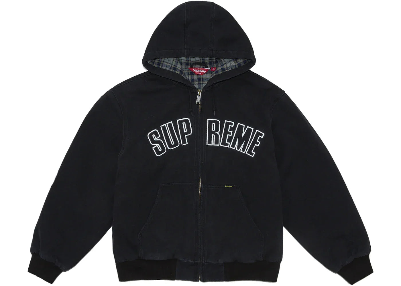 Supreme Reflective Arc Hooded Work Jacket Black -1