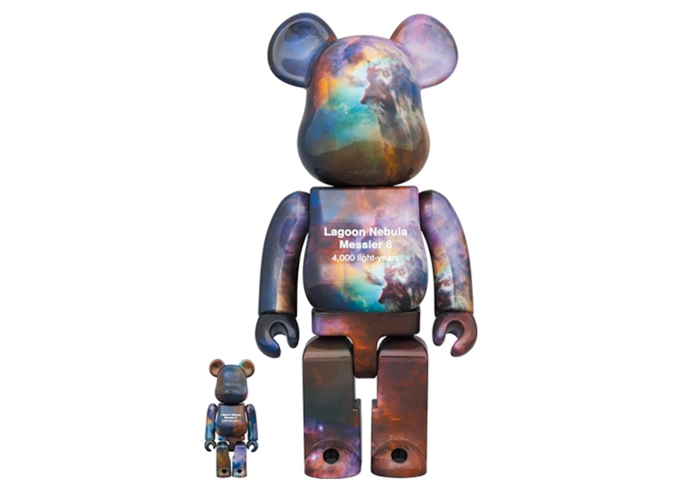 Bearbrick x NASA Hubble Space Telescope Lagoon Nebula (Messier 8) 100% & 400% Set -1
