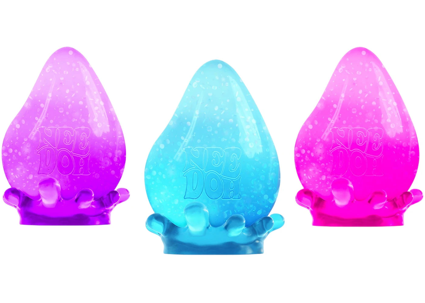 NeeDoh Dream Drop Squishy Fidget Toy (Set of 3) Pink/Blue/Purple -1