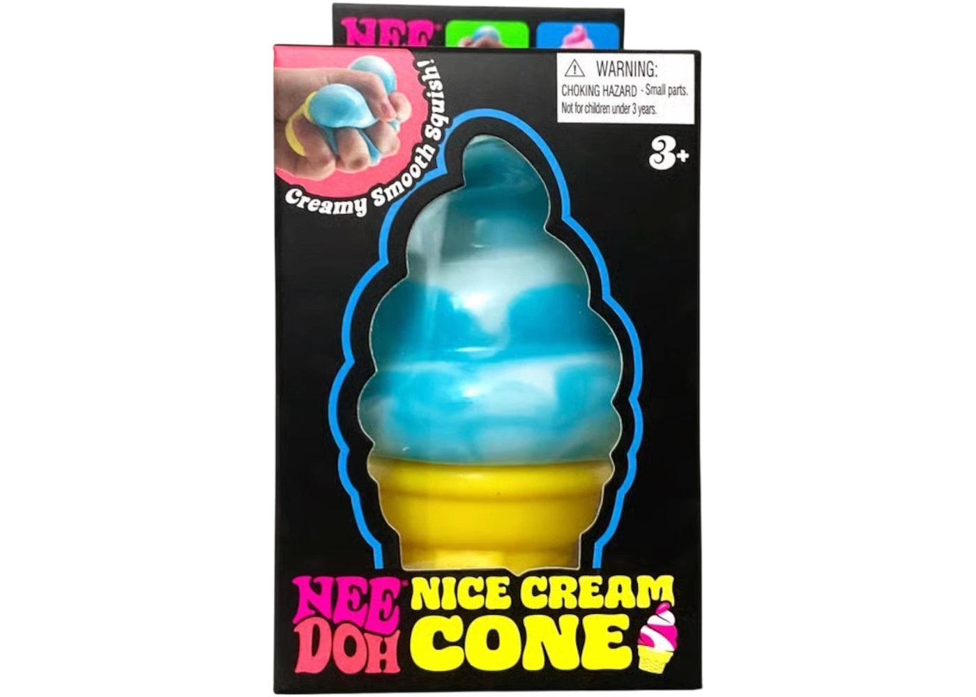 NeeDoh Nice Cream Ice Cream Cone Squishy Fidget Toy Blue -1