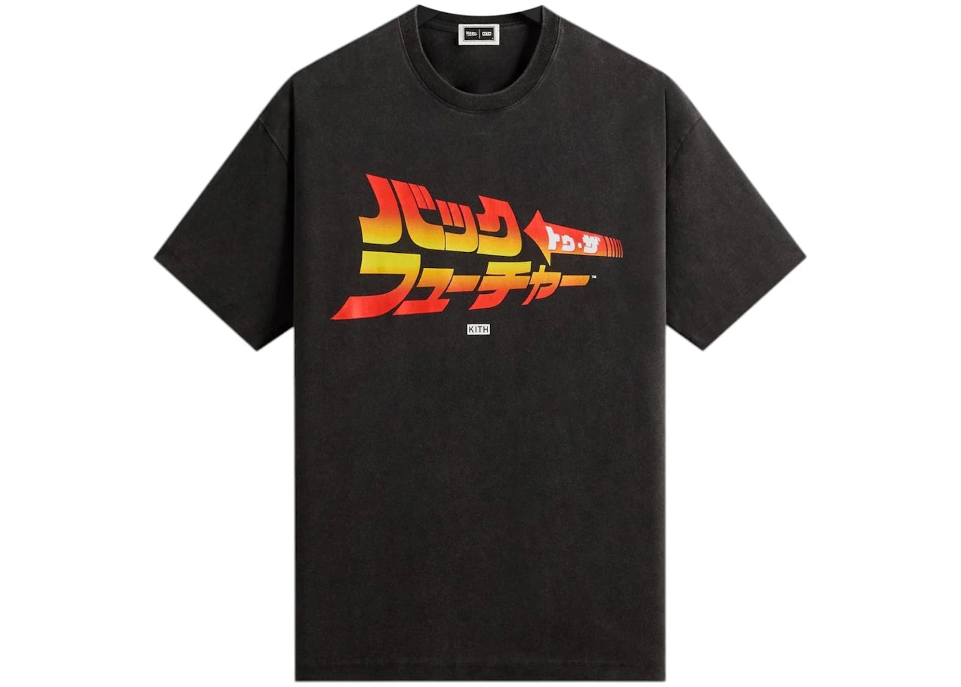Kith x Back to the Future Japanese Title Vintage Tee Black -1