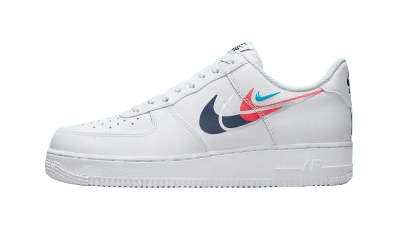 Nike air force 1 navy swoosh on sale