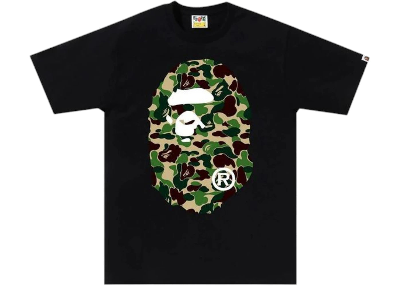 BAPE ABC Camo Big Ape Head Tee Black/Green -1
