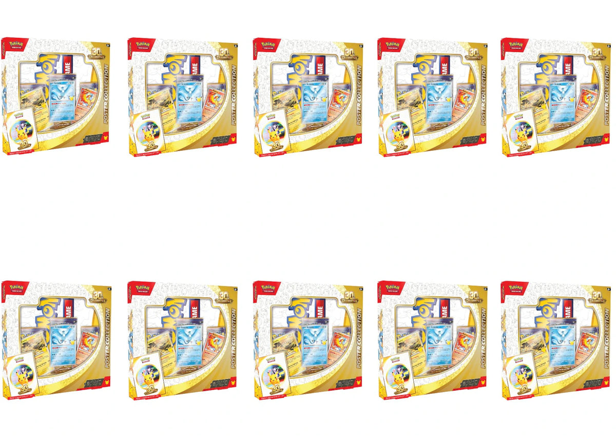2026 Pokémon Mega Evolution 30th Celebration Poster Collection 10x Lot -1