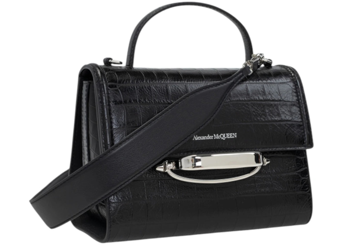 Alexander McQueen The Story Shoulder Bag Black -1