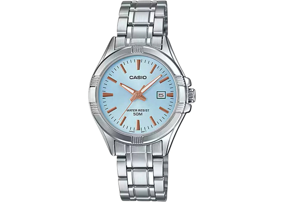 Casio Men's Blue Dial Analog Watch Stainless Steel Bracelet MTP-1308D-2AV -1