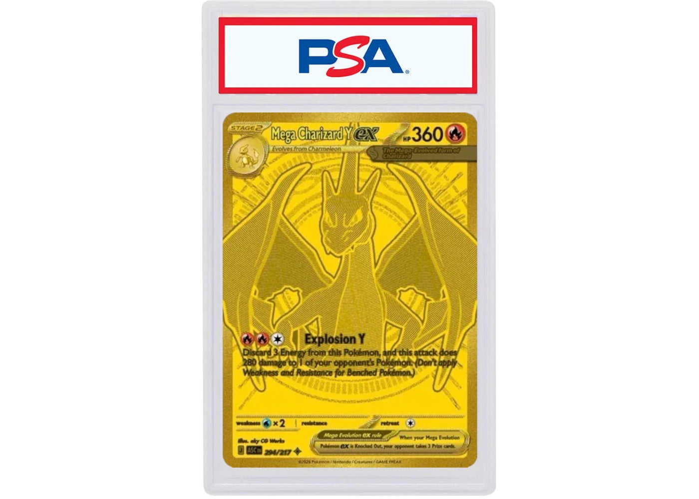 Mega Charizard Y ex 2026 Pokémon Ascended Heroes Mega Hyper Rare 294/217 (PSA or BGS Graded) -1