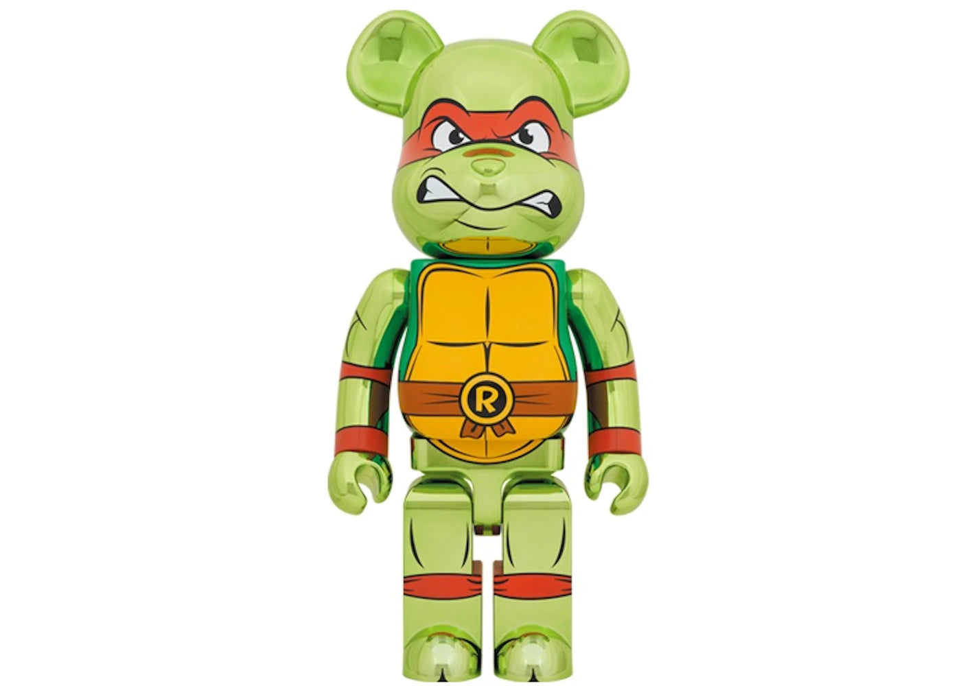 Bearbrick x Teenage Mutant Ninja Turtles Raphael Chrome 1000% -1