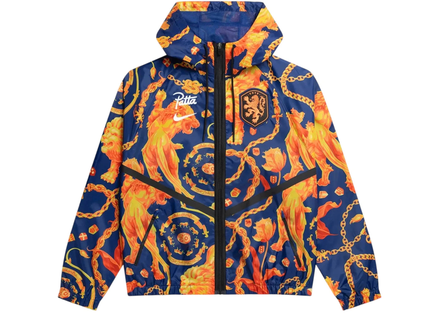 Nike x Patta KNVB Anthem Jacket Orange/Navy -1