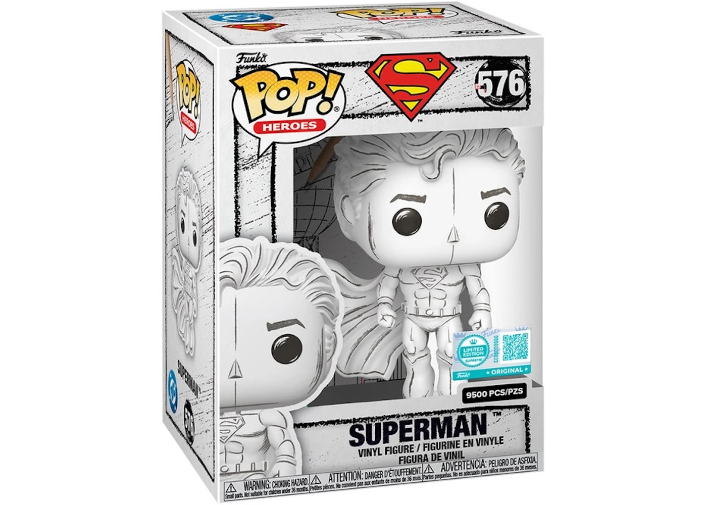 Funko Pop! Hereos Superman (Sketched Deco) Limited Edition Figure #576 -1