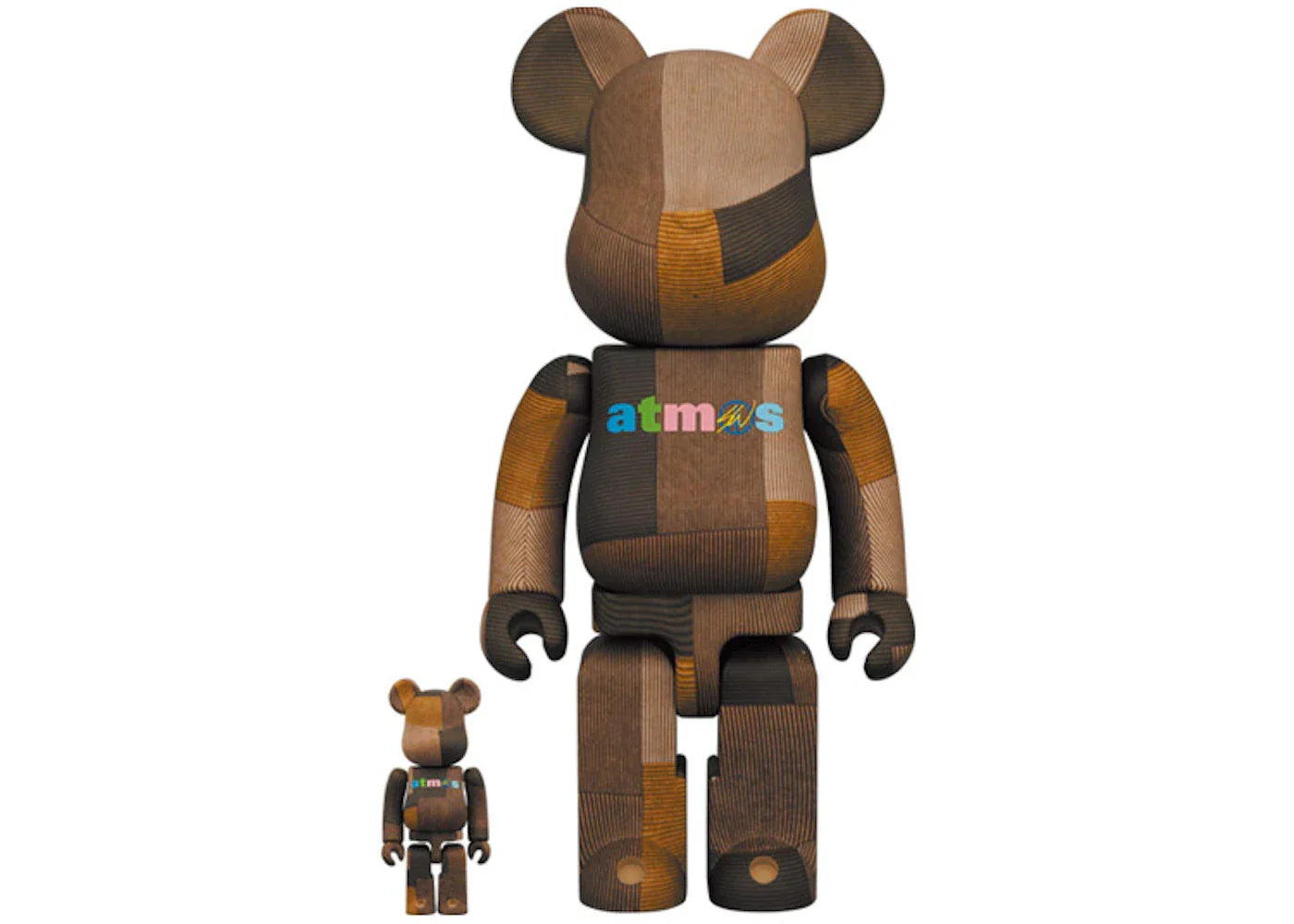 Bearbrick x atmos x Sean Wotherspoon 100% & 400% Set Brown-1