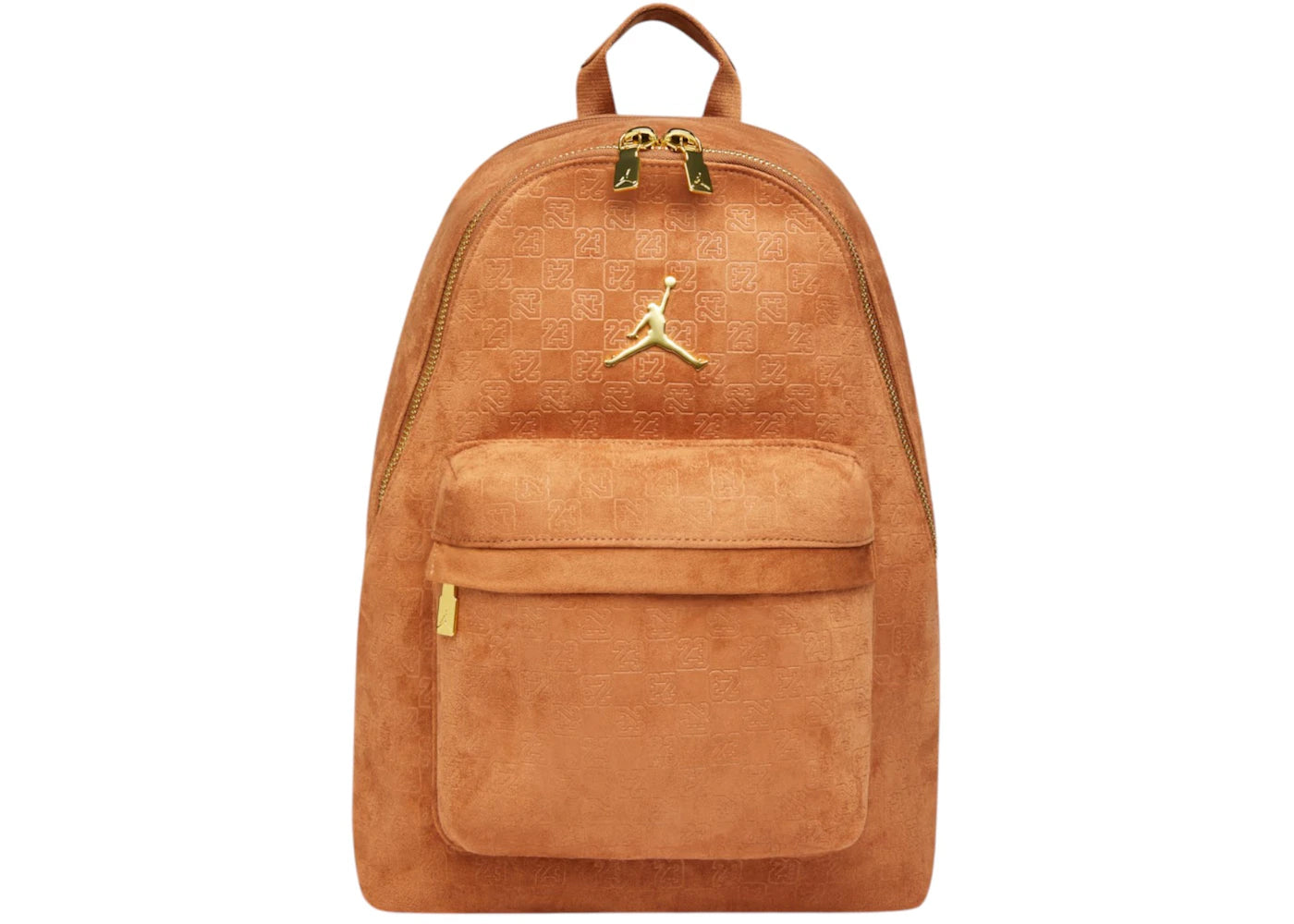 Nike Jordan Suede Monogram 23.5L Backpack Cognac -1