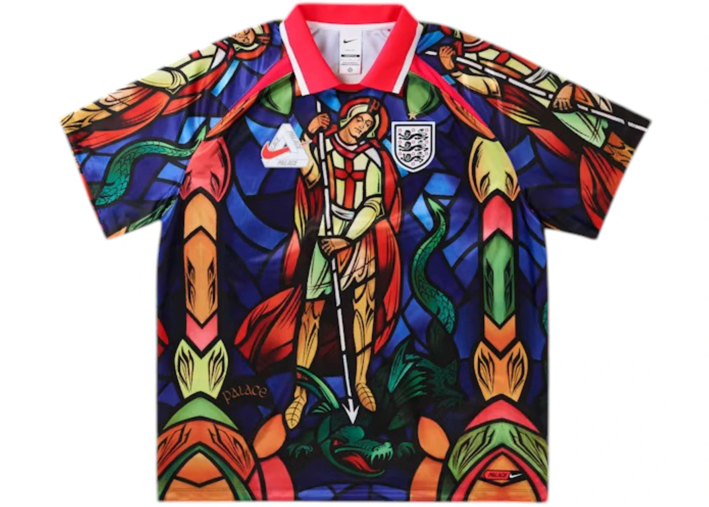 Palace x Nike England Dri-FIT Football Jersey Bright Crimson -1
