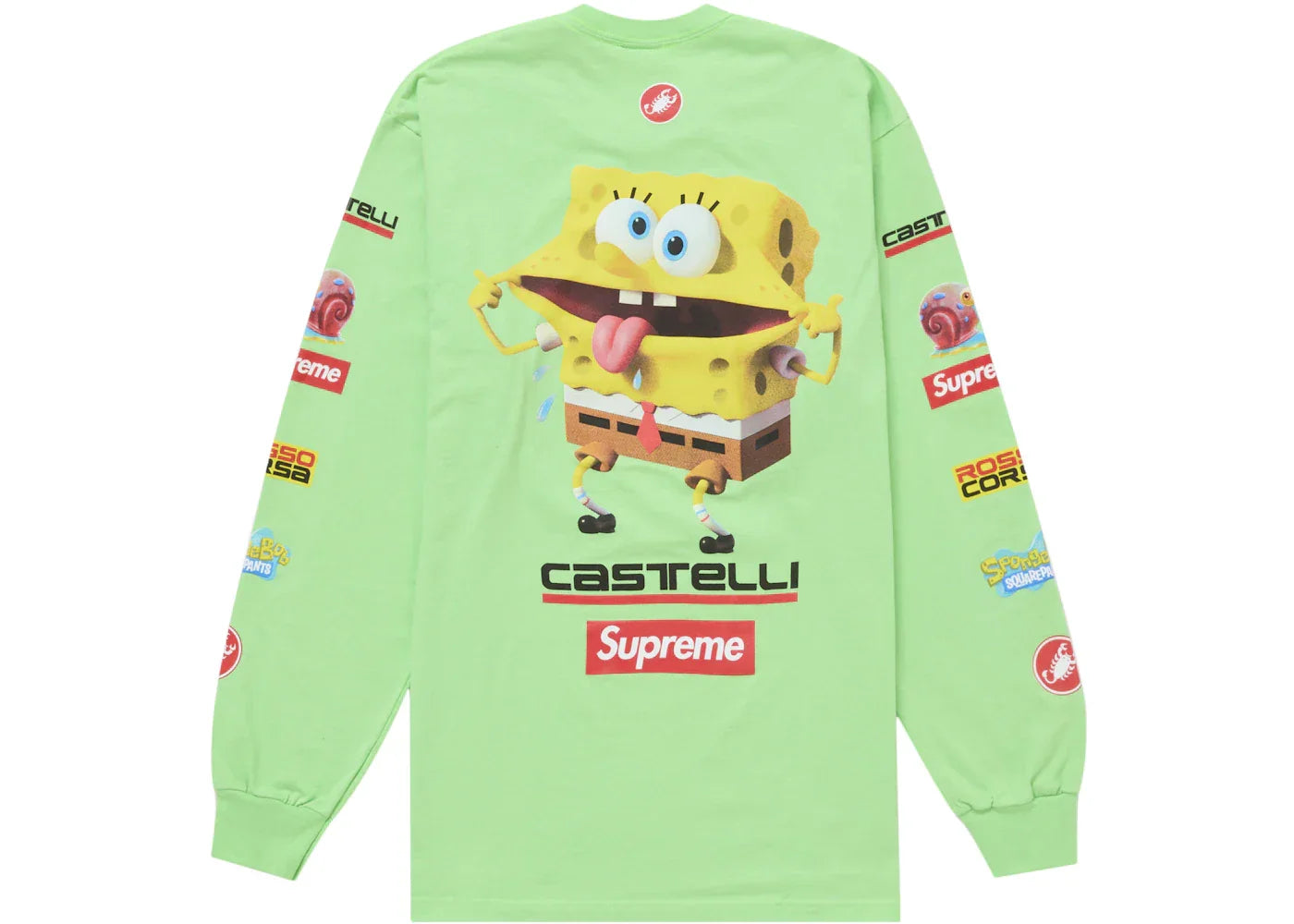 Supreme SpongeBob/Castelli Racing L/S Tee Green -1