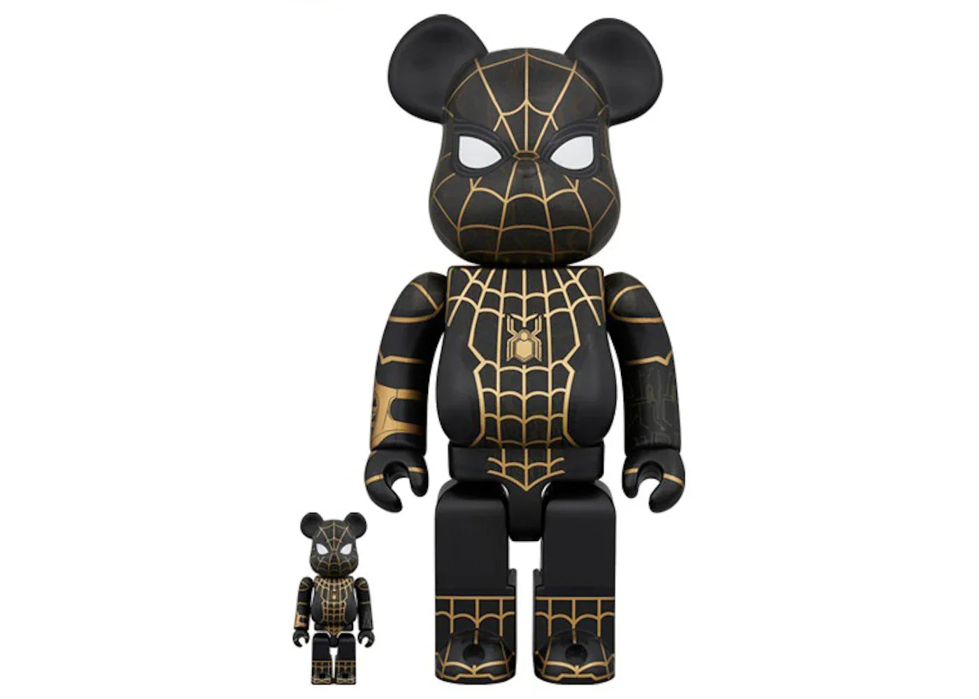Bearbrick Spider-Man No Way Home 100% & 400% Set Black/Gold-1