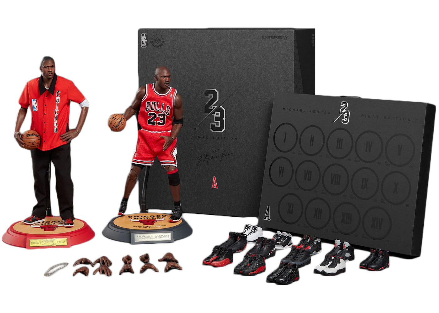 Enterbay NBA Final Edition Michael Jordan Chicago Bulls Away 1/6 Action Figure Set -1