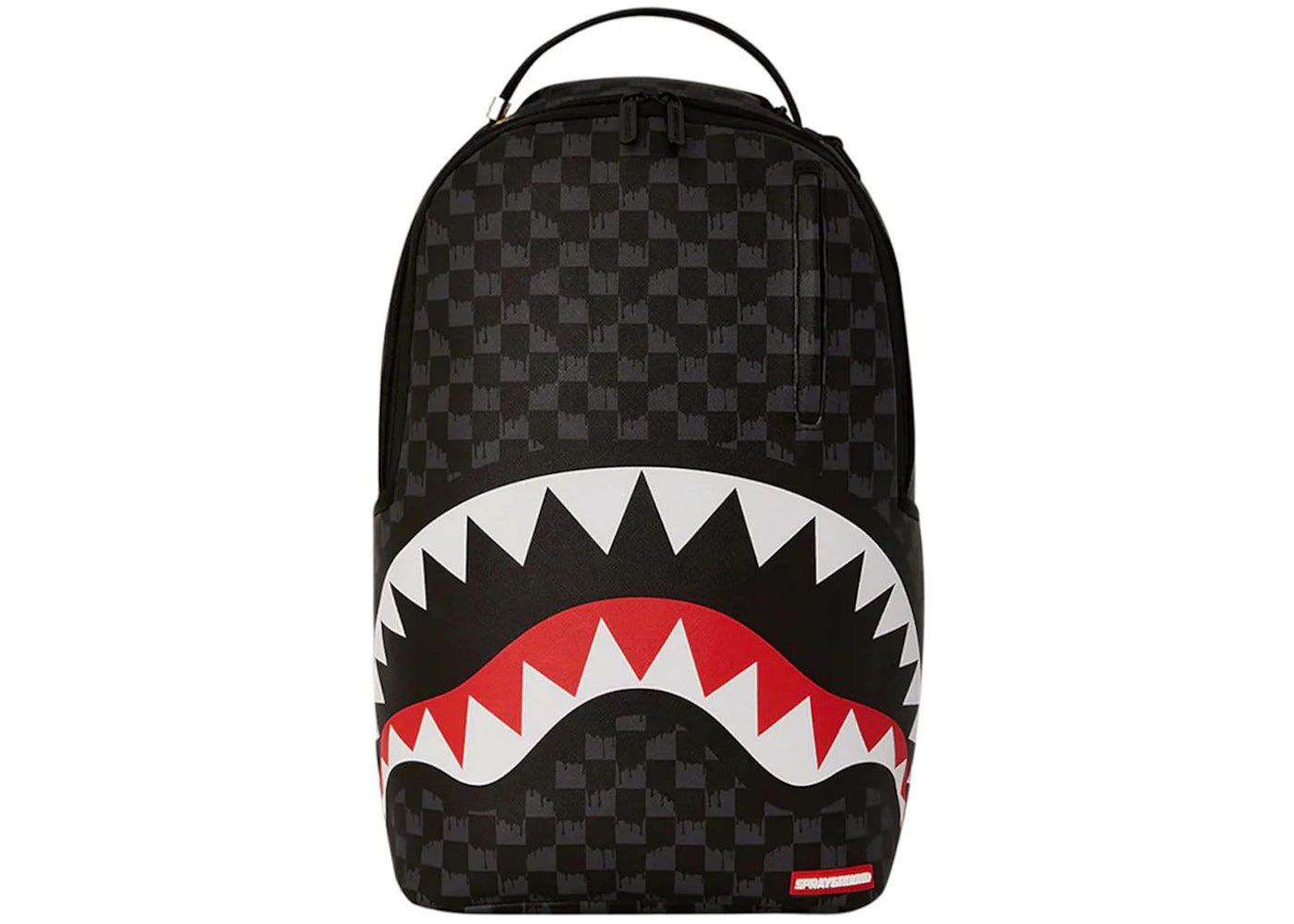 Sprayground Drip Check Shark Backpack Black -1