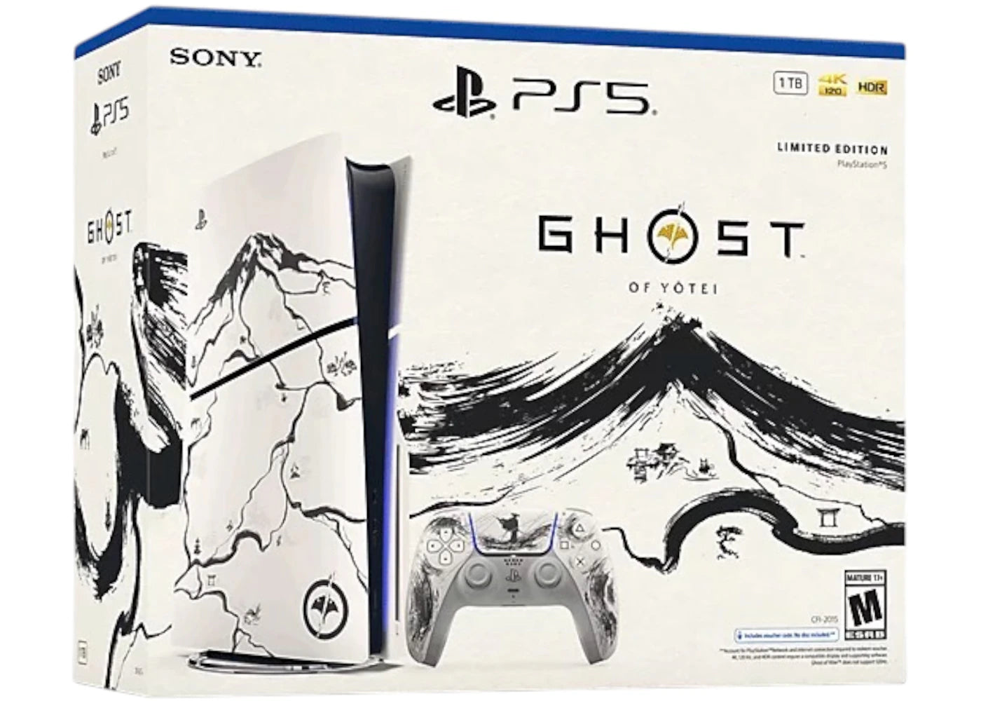 Sony PlayStation 5 PS5 Slim Ultra HD Ghost of Yotei Black Limited Edition Bundle (US Plug) -1