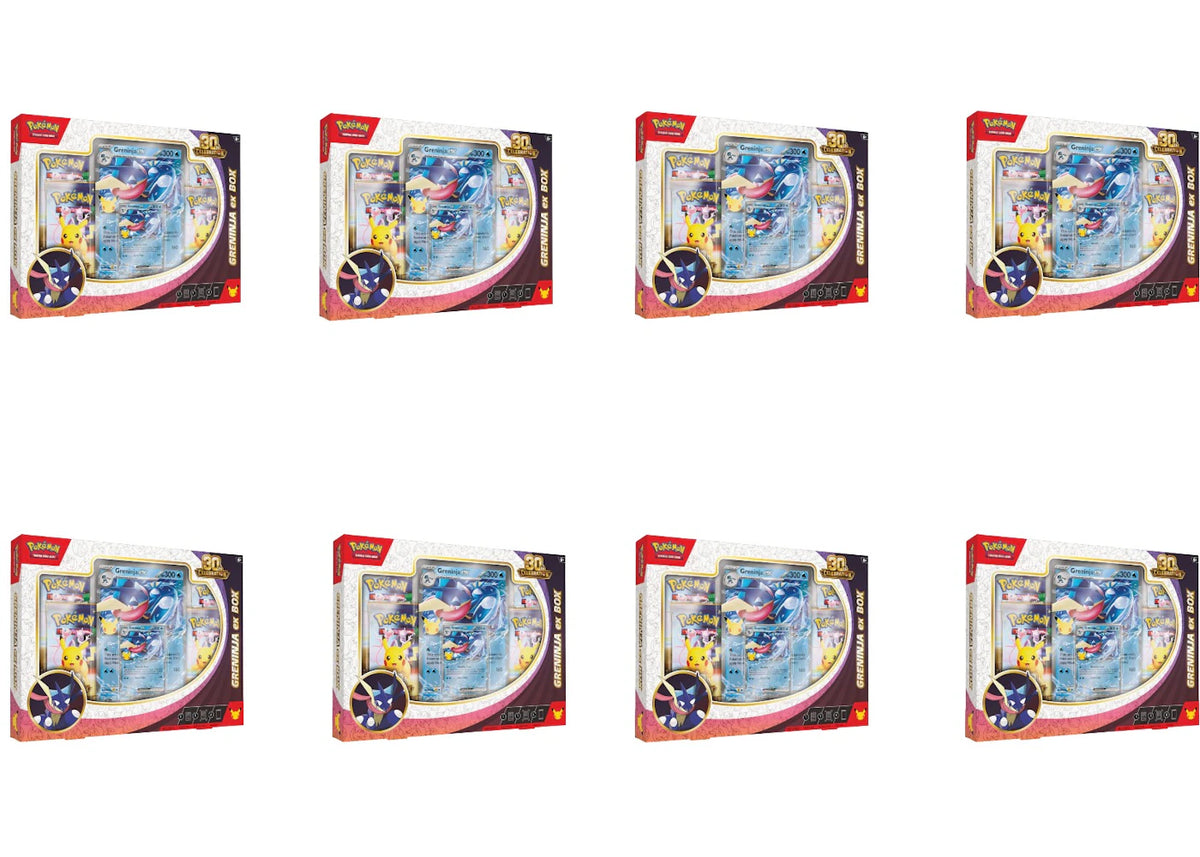 2026 Pokémon Mega Evolution 30th Celebration Greninja ex Box 8x Lot -1