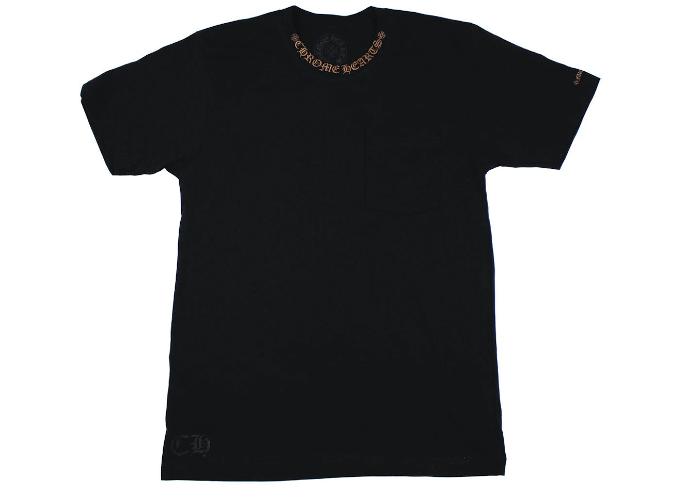 Chrome Hearts Neck Logo T-shirt Black/Brown -1