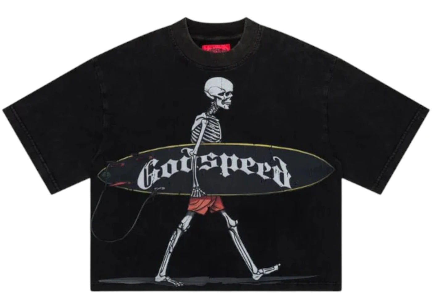 Godspeed Surf Day T-shirt Black Wash -1