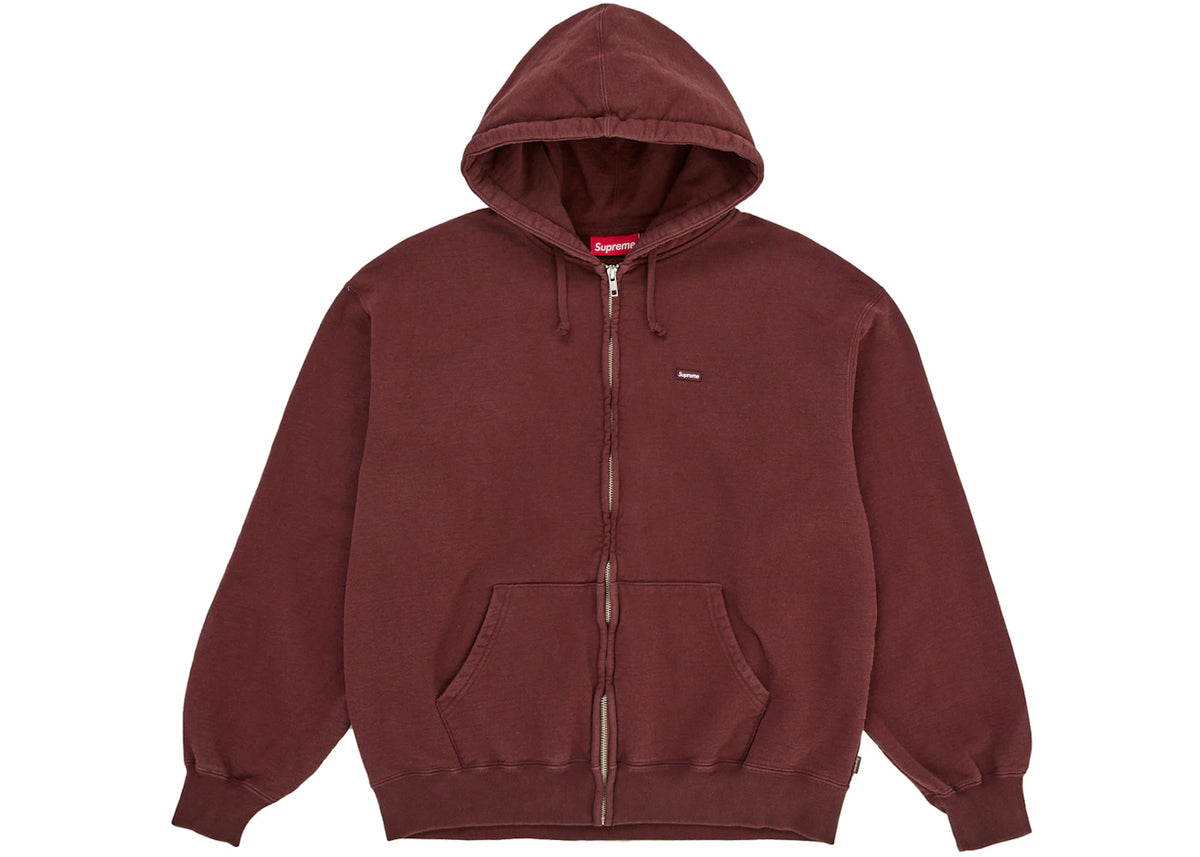 Supreme Small Box Zip Up Hooded Sweatshirt (FW26) Brown -1