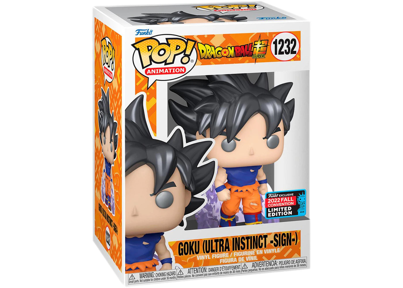 Funko Pop! Animation Dragon Ball Super Goku (Ultra Instinct -Sign-) 2022 Fall Convention Exclusive Figure #1232 -1
